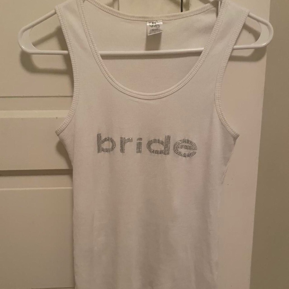 y2k bride tank top sparkly